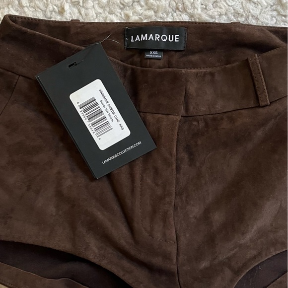 Annaise Suede Short in Chocolate by LAMARQUE - Picture 3 of 5